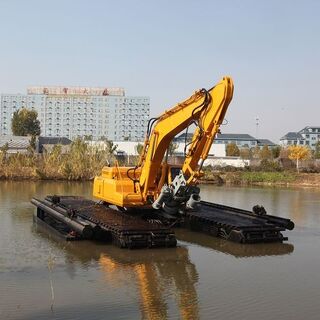 韶关武江河道清淤挖机出租公司 水陆挖掘机租赁 低价出租